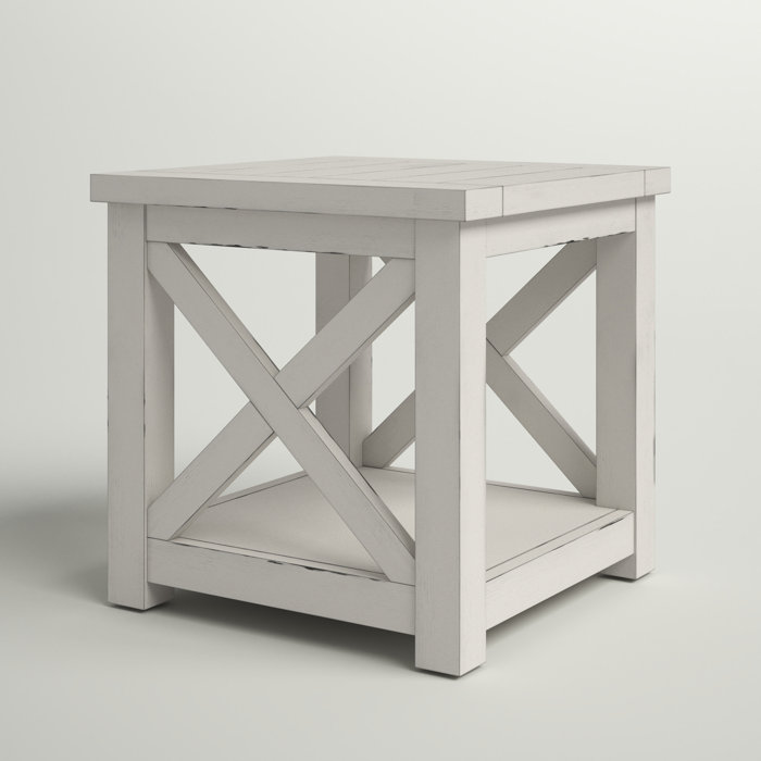 Sand & Stable Lana Off White End Table with Storage & Reviews Wayfair